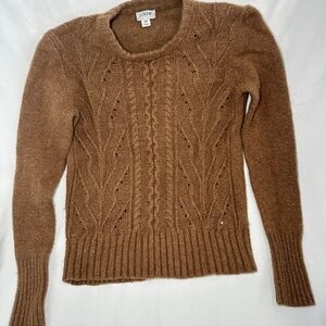 J. Crew Women's Tan Cable Knit Sweater